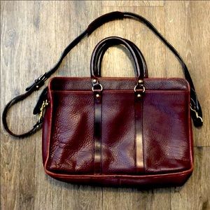 Cole Haan Distressed Pebble Leather Briefcase